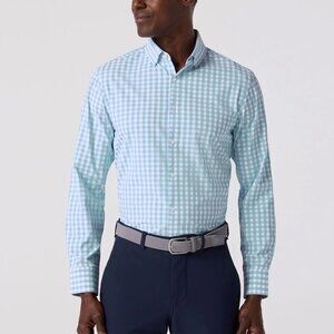 Mizzen + Main Leeward Classic Fit Gingham Dress Shirt Size XL